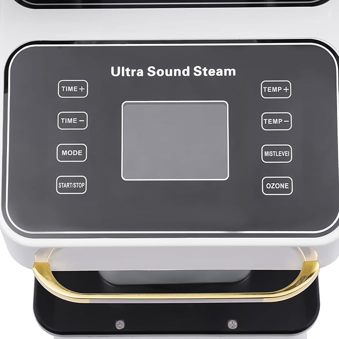 Freestanding Multifunctional Nano Hair Steamer Micro Mist Ozone Oil Treatment Dyeing Machine with 2 Steam Caps Hooded Hair Care Processor 2 Telescopic Tubes Time/Temp Control for Salon Barber Shop SPA
