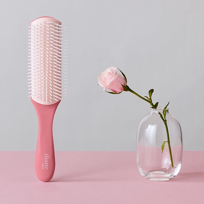 Diane Pro Nylon Pin Styling Hair Brush for Detangling, Separating, Shaping and Defining Wet Thick or Curly Hair, Glides Through Tangles with Ease (Pack of 2)