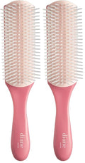 Diane Pro Nylon Pin Styling Hair Brush for Detangling, Separating, Shaping and Defining Wet Thick or Curly Hair, Glides Through Tangles with Ease (Pack of 2)