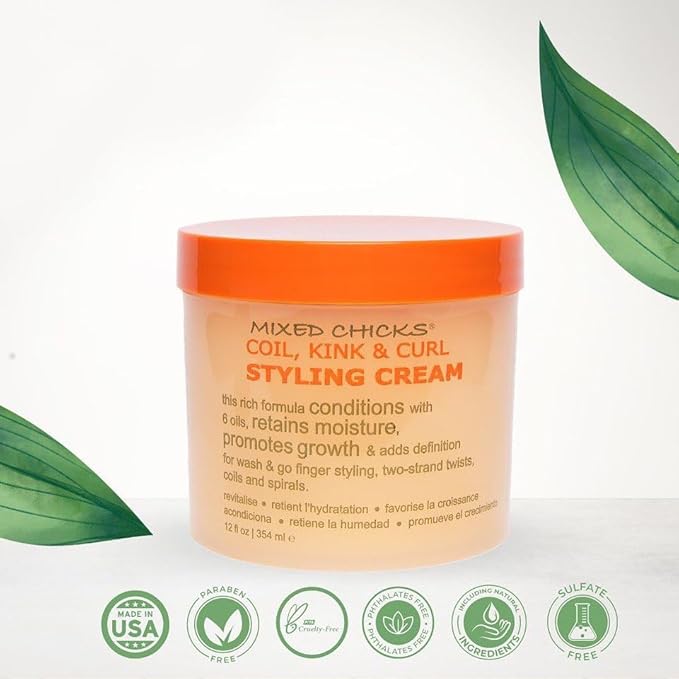 Mixed Chicks Coil, Kink & Curl Styling Cream, 12 Fl. Oz