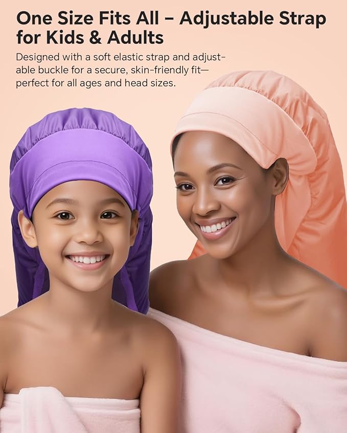 Hair Dryer Bonnet for Women, Large Bonnet Hooded Hair Dryer Attachment for Speeding Up Drying Time & Deep Conditioning, Fits All Head Sizes & Hair Styles, Purple (Large)