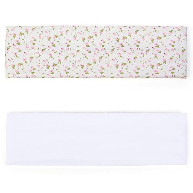 TERSE Fashion Women's Headbands for Short Hair Non Slip Elastic Floral Hairbands, Soft Fabric 2 Inches Thick Stripe Head Bands for Girls, Valentine's Day Heart Headbands