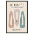 The Hair Edit Snap Triangles Matte Clips Barrettes