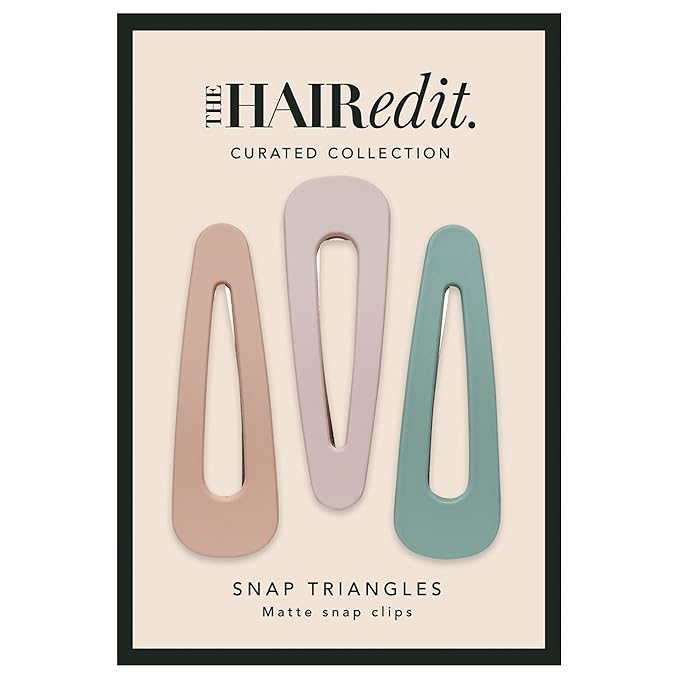 The Hair Edit Snap Triangles Matte Clips Barrettes