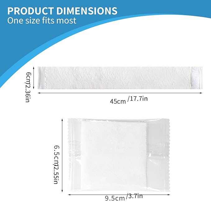 MoyRetty 100 Pack Disposable Headbands for Spa & Facials Professional Disposable Hair Bands, Facial Headbands Esthetician Supplies with Adjustable Magic Tape