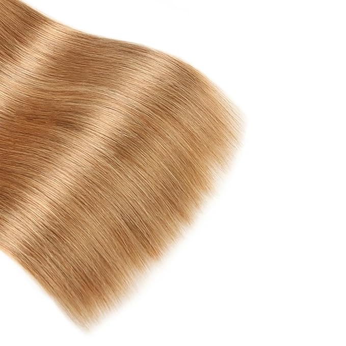 Ombre Bundles Human Hair Brown Straight Bundle Brazilian Virgin Remy Hair 3 Bundles 20 22 24 Inch Niegmeag Double Weft 3 Tone Brown and Honey Blonde Straight Bundle Hair Weave 300g