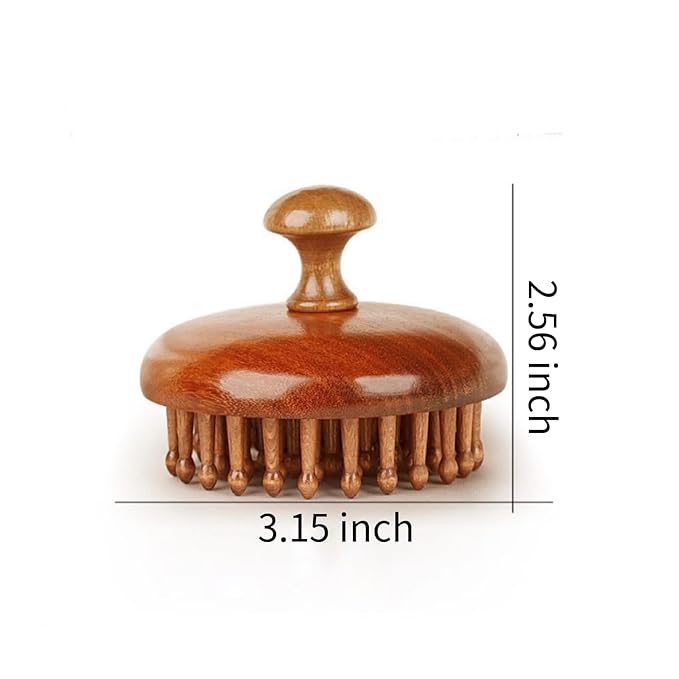 Fine teeth wood comb | wooden scalp massager hair growth | head massager scalp stress relax | hair brush