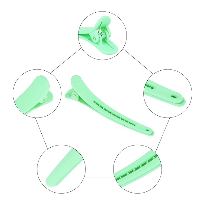 12 Pcs Light Green Hair Clips for Styling Sectioning, YISSION 3.1 Inch Matte Alligator Hair Clips Hair Barrettes No Crease Duck Billed Hair Clip, Hair Styling Accessories for Women Girls