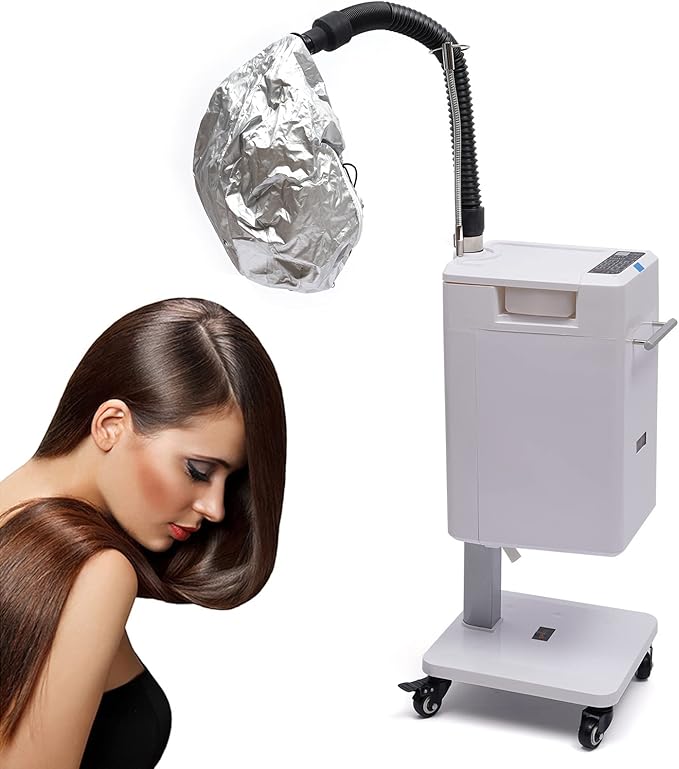 500W Professional Hair Steamer Multifunctional Nano Hair Steamer Hooded Anion Hair Color Processor Stand Up Hair Care Repairing Dyeing for Salon Spa Beauty Care Equipment