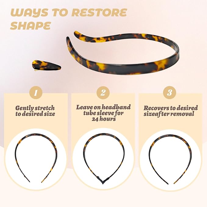 Hair Bands Eyewear-Friendly Design, Hairbands for Women - Non-Slip Thin Headbands with Teeth, No Pressure & No Headache Sunglasses Headband (Tortoiseshell)