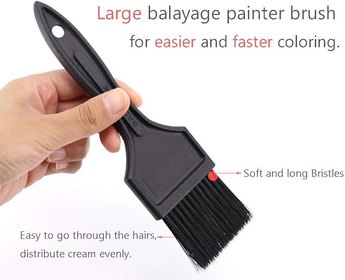 PERFEHAIR Hair Dye Brush Set -4 Pack, Hair Color Applicator Balayage Highlight Tint Brushes Comb Kit-Different Size