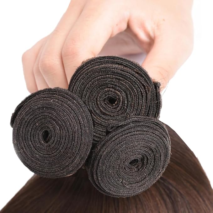 Color 4 Body Wave Bundles Human Hair Chocolate Brown Bundle Niegmeag Peruvian Virgin Remy Hair 3 Bundles 20 22 24 Inch Double Weft Dark Brown Body Wave Bundle Hair Weave