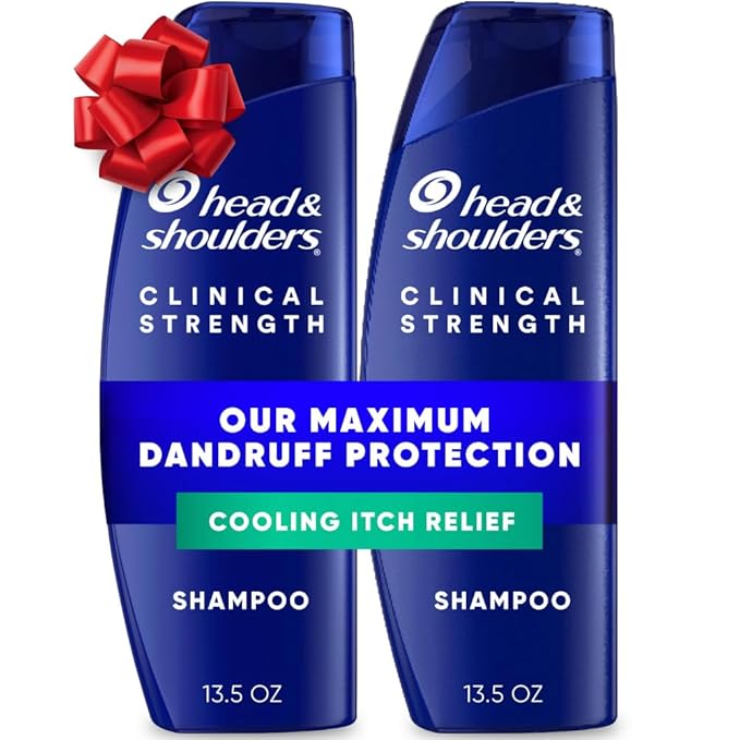 Head & Shoulders Anti-Dandruff Shampoo, Clinical Strength Intensive Itch Relief Twin Pack, 1% Selenium Sulfide, Seborrheic Dermatitis Relief, Itch Relief, 13.5 fl oz Each