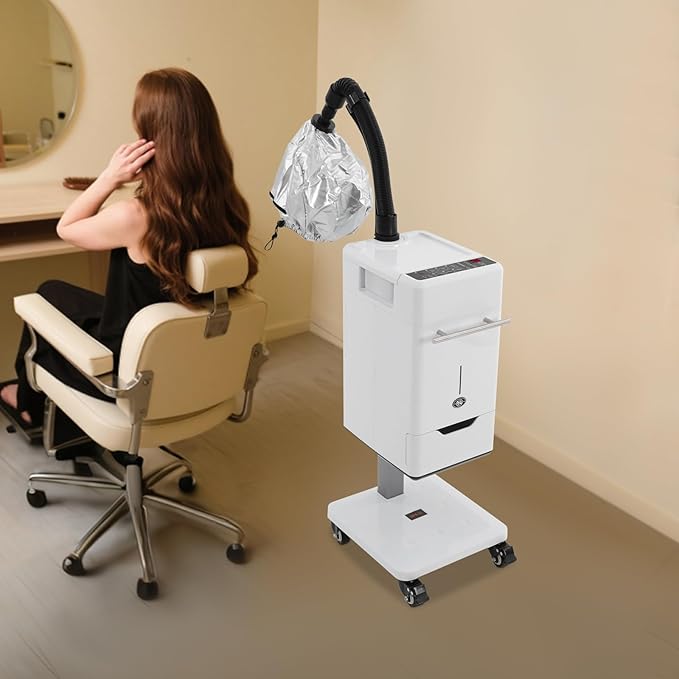 Vertical Nano Hair Steamer,Multifunctional Hair Dyeing Machine with Removable Water Tank Strong Power and Multiple Modes LCD Display Nano Hair Steamer Machine for Home in Hairdressing Salons Etc