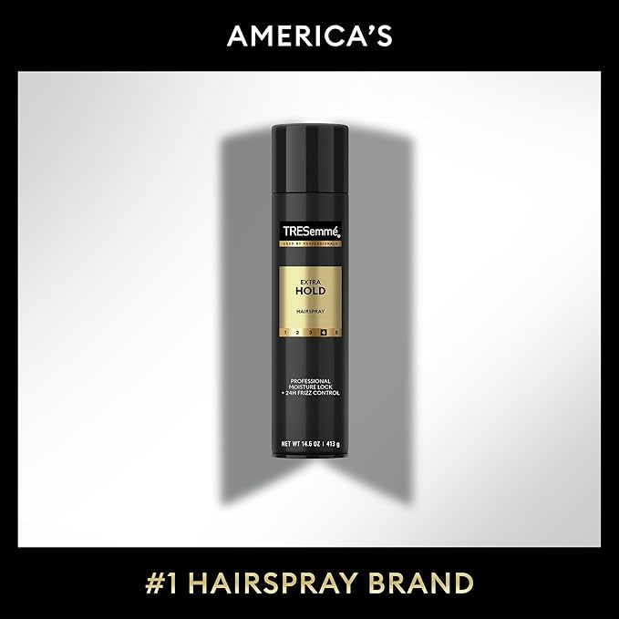 TRESemmé Hairspray, Extra Hold, 2-Pack – Moisturizing Hair Spray, Anti-Frizz Products, Humidity Protection, 14.6 Oz Ea