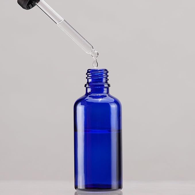YIZHAO Amber Glass Dropper Bottle 2oz, Tincture Bottles with Glass Dropper, for Essential Oils, Aromatherapy, Cosmetic, Laboratory, Pharmacy, Liquids, Travel –6 Pcs