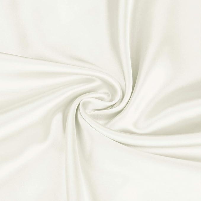 BEDELITE Satin Body Pillow Cover, Super Soft and Cooling Body Pillow Pillowcase for Hair and Skin, Breathable Silky Full Long Pillowcase Cover(20"x54", Ivory)