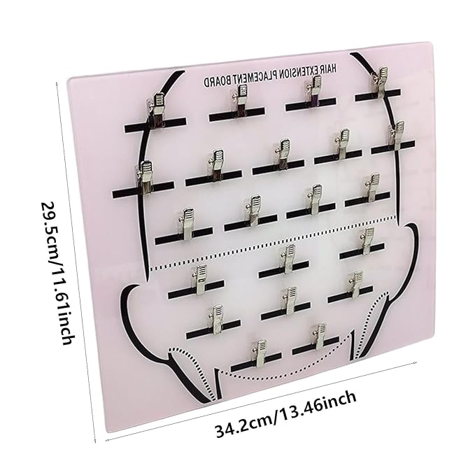 Extension Holder - Styling Extension Holder, Acrylic Hair Separator, Hair Extension Holder Board | Hair Tinsel Organizer, Home And Salon Wig Grafting Plate With Clip For Hairpieces Sectioning Display