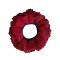 2 Pcs Soft Fabric Scrunchies for Hair,3.9 inch Medium Elastic Hair Ties Ropes Crochet Knit Silky Scrunchie for Women-Red