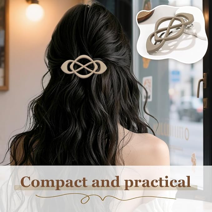 4 Pack Vintage French Barrette Hair Clips, 2025 New Hair Accessories for Women, Strong Hold No Slip Styling (Style B)