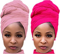 Harewom Head Wraps for Black Women Stretch Head Scarf Long African Hair Wraps Turban Headwraps Jersey Headbands