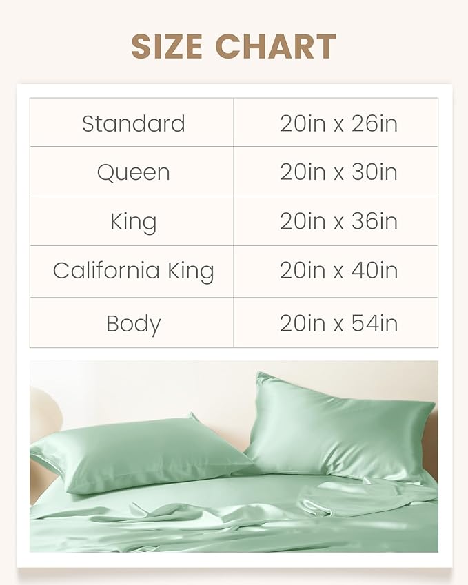 THXSILK Set of 2 Silk Pillowcase for Hair and Skin, 100% Mulberry Silk Bed Pillowcase Ultra-Soft, Hypoallergenic Soft Breathable Silk Pillow Case with Hidden Zipper, King Size 20"x36", Turquoise Green