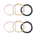 Silk Scrunchies for Women Hair 100% Mulberry Silk Hair Ties with Elastic Band Pack of 6 Silk Scrunchies No Damage
