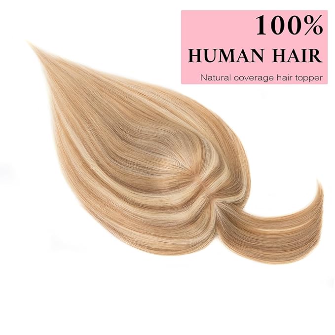 SEGO 100% Real Human Hair Toppers, with Air Bangs, Silk Base 150% Density, Clip in Topper, 2.7肺5.1・ HairPieces for Women, with Thinning/Hair Loss Cover Gray