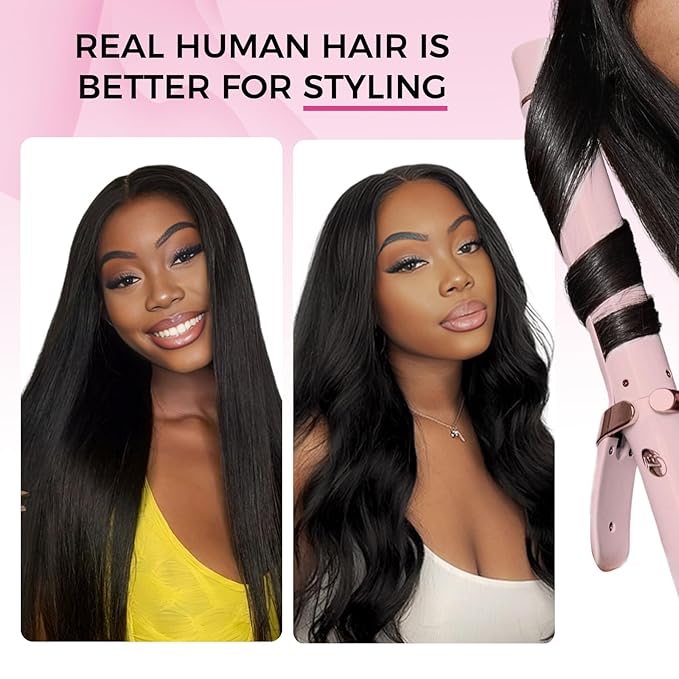Lashey Seamless Clip in Hair Extensions Human Hair Extensions, 200g 9pcs Straight Natural Black Fuller Real Human Hair Clip in Extensions 22 Inch