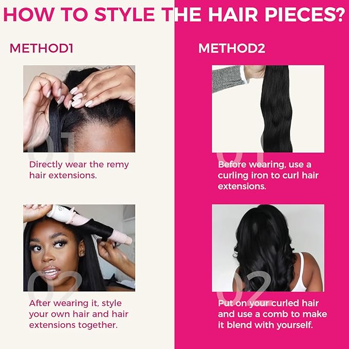 Lashey Yaki Straight Clip in Hair Extensions 7pcs 120g 16 Inch Seamless Clip in Hair Extension Natural Black Clip Ins Real Human Hair for Women