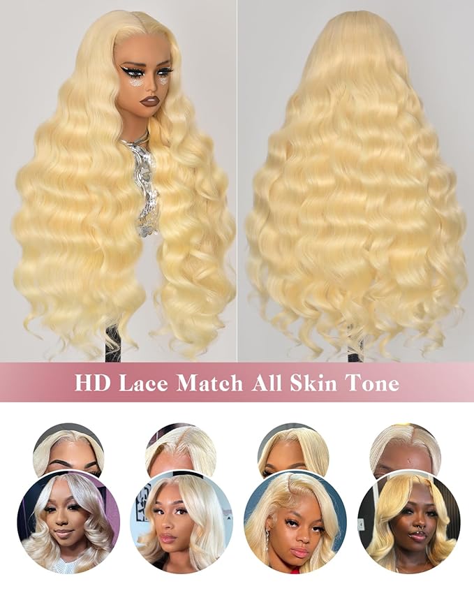 16 Inch Wear And Go Glueless 613 9x6 HD lace front wig Human Hair Pre Plucked Pre Cut For Beginners Human Hair 180% Density Body Wave Lace Front Wigs No Glue Pre Cut 3 Seconds To Wear Glueless Wig