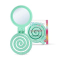 Mini Detangler Travel Hair Brush with Mirror, Makaron Hair Brushes for Women, Men and Kids, Unique 3D Flexible Design for All Hair Types, Styling Accessory, Travel Essentials for Women (MINT)