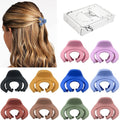 Small Hair Clips for Women Girls Kids, Tiny Hair Claw Clips for Thin/Medium Thick Hair, 1.5 Inch Mini Jaw Clip Matte Octopus Clip with Gift Box (Pack of 10 Colors)