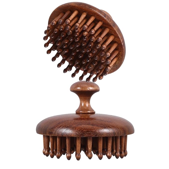 Handheld Wooden Scalp Massage Comb Ergonomic Design for Comfortable Grip Unisex Hair Styling Tool Wooden Massager for Scalp Care and Relaxation
