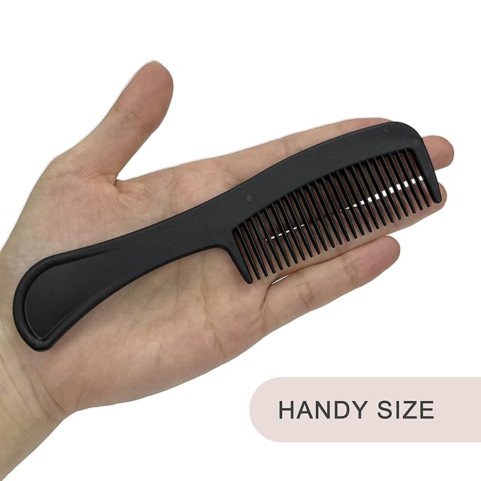 Bulk Hair Combs, Combs Individually Wrapped, Hair Combs in Bulk for Women, Kids, Hotel, Airbnb, Shelter, Homeless, Charity, and Church (Black) (5.9 inches, 100, Count)