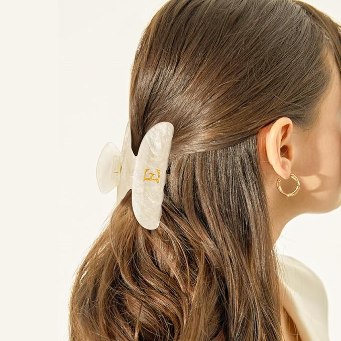 Gifts for Niece Sister Daughter Her | Personalized Hair Clips Initial Hair Claws Cute | Gifts for Girls Women Mom Bridesmaid Bride Wife Friend Teacher - Gold,N