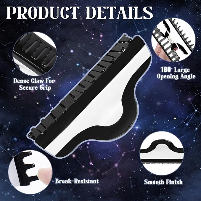 TOCESS Libra Constellation Claw Clips: 4.52 Inch Large Biodegradable Cellulose Acetate Hair Clips For Thick Thin Hair Women, Unique Design & Strong Grip Luxury Jaw Clips For Gift