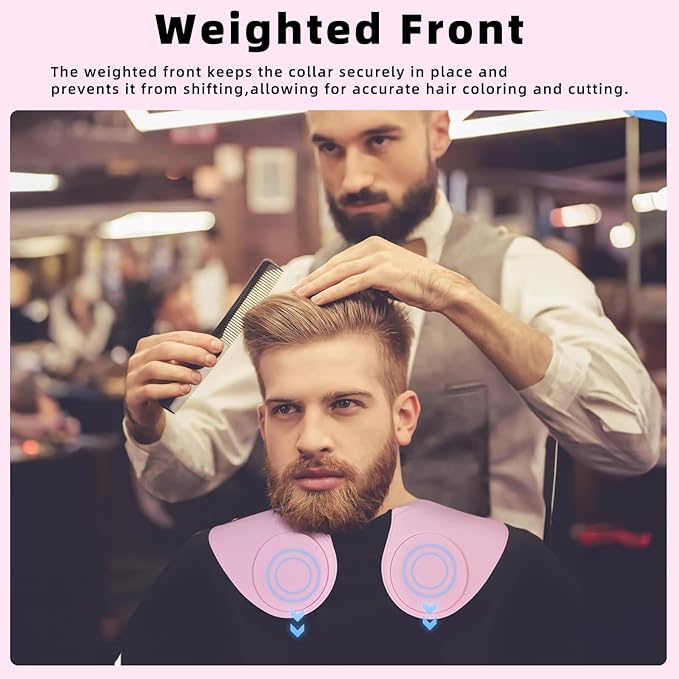 Professional Hair Cutting Cape with Geometric Grid Pattern, Longer Silicone Waterproof Cutting Mat,Neck Guide