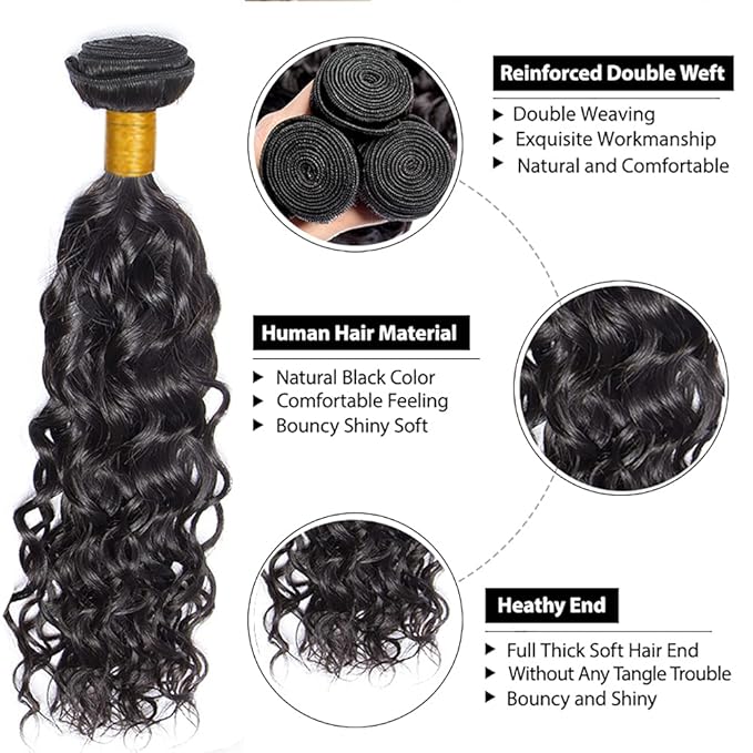 Kinky Curly Bundles Human Hair Natural Black Bundle Niegmeag Peruvian Unprocessed Virgin Remy Hair 3 Bundles 18 20 22 Inch Double Weft Color 1B Kinky Curly Bundle Hair Weave