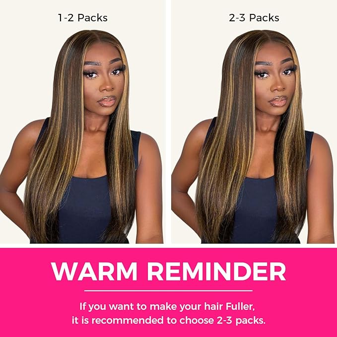 Lashey Seamless Clip in Hair Extensions Human Hair, 16 Inch 110g 7pcs Straight Balayage Chocolate Brown to Honey Blonde with Brown Root Highlight Clip in Hair Extensions for Women