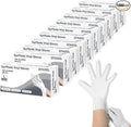 Disposable Gloves Large, Nitrile and Vinyl Blend Material Gloves, Latex Free 4 Mil 1000 Pc Food Grade Glove for Cleaning, Food Prep,Hair Dye,Tattoo, White