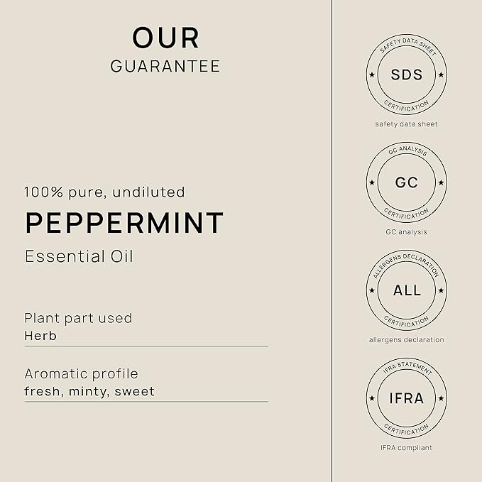 VINEVIDA Peppermint Essential Oil - 32 oz - Undiluted - DIY Candle Scents - Bulk for Soap Making & Skin Safe