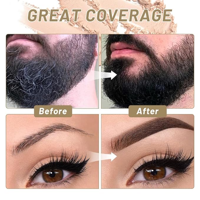 SOVONCARE Hairline Powder - Root Touch Up & Gray Hair Concealer for Men and Women, Instantly Covers Thinning Hair and Bald Spots, Natural-Looking Coverage Brown 0.35 oz