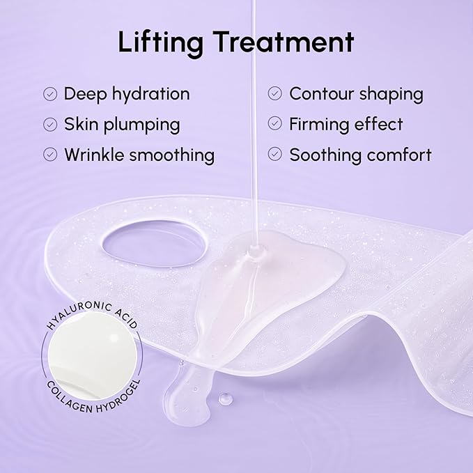 MAREE V Line Lifting Mask with Hyaluronic Acid – Deep Collagen Face Mask for Women – Jawline Shaper Facial Masks with Retinol – Tightening Neck Lift Tape – Double Chin Strap for Face Lift – 10 Masks