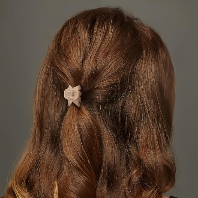 Cobahom 12 Pack Small Hair Claw Clips 1.2 Inch Matte Hair Clips for Thin Hair No-Slip Mini Hair Clips Hair Styling Accessories for Women and Girls, Pink, Black, Green, Apricot