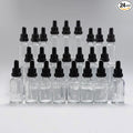 YIZHAO Clear Glass Dropper Bottle 1oz, Tincture Bottles with Glass Dropper, for Essential Oils, Aromatherapy, Cosmetic, Laboratory, Pharmacy, Liquids, Travel –24 Pcs