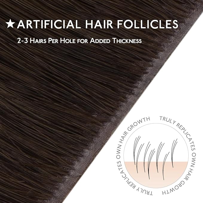 WENNALIFE Invisi Edge & Classic Tape in Hair Extensions Human Hair, 22 Inch 50g 20pcs(10pcs Invisi Edge & 10pcs Classic) Light Dark Brown Invisible Luxury Remy Hair Natural Seamless Injected Tape Ins