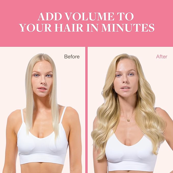 GOO GOO Clip in Hair Extensions Real Human Hair, Remy Human Hair Extensions Clip ins for Women, Natural Human Hair, 20inch 110g 7Pcs, 18A/613A Dark Blonde Highlighted Bleach Blonde