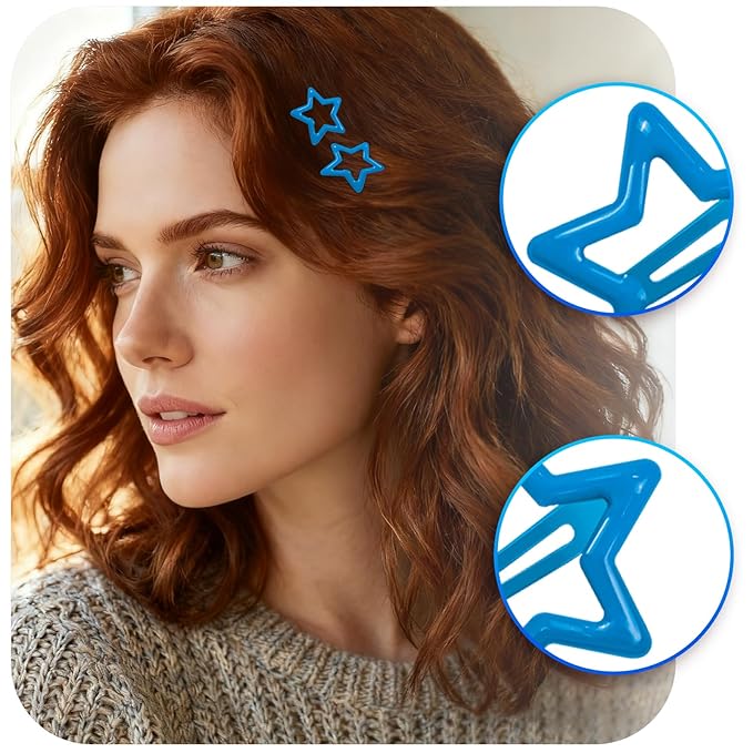 64 Pcs Metal Snap Hair Clips for Women,Small Snap Barrettes for Women Girls Thick Fine Hair (Dark blue)