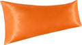NTBAY Satin Body Pillowcase for Hair and Skin, Luxurious and Silky Pillow case with Envelope Closure, 20x54 Inches, Orange